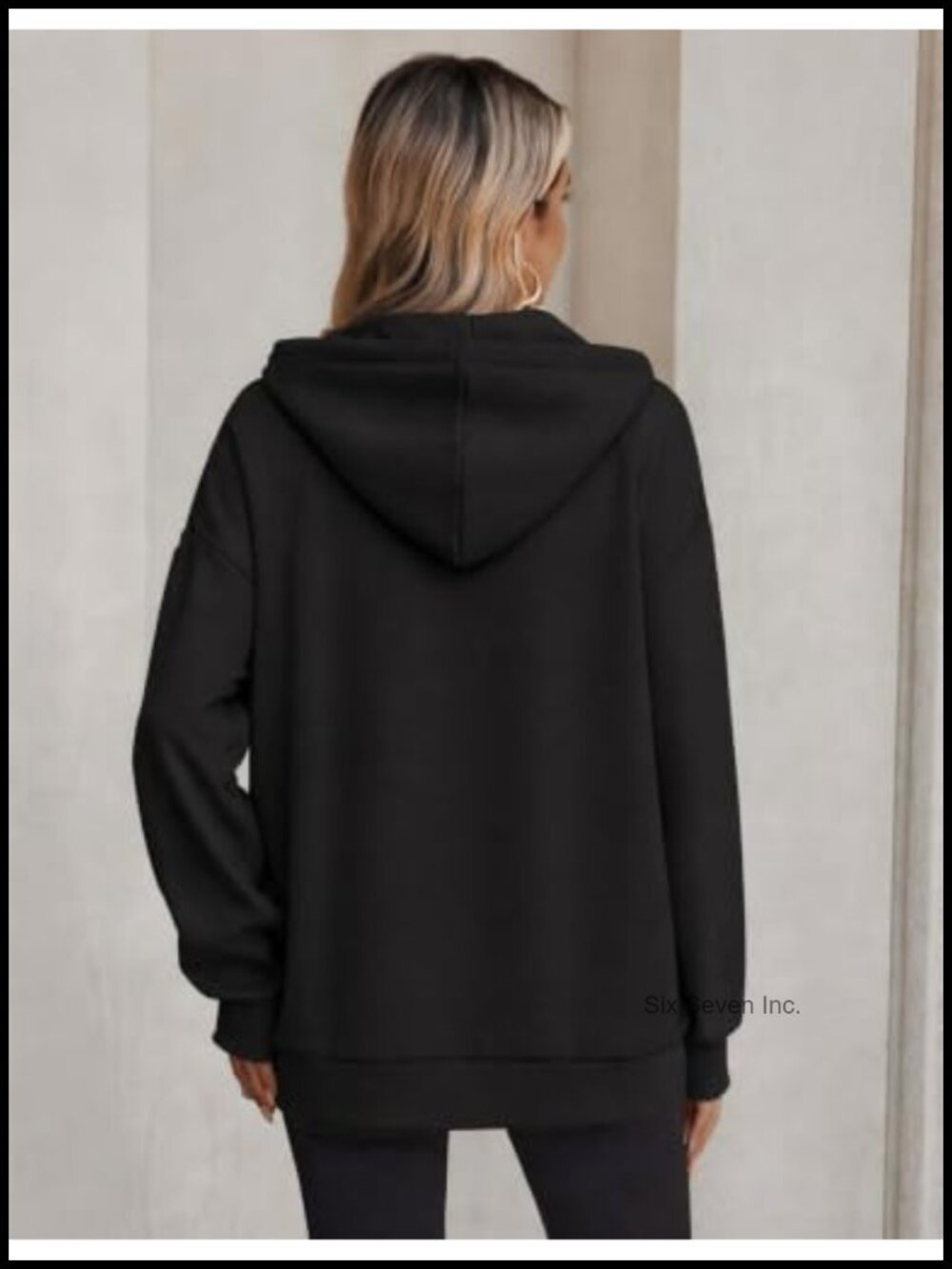 Zeagoo Women's Button Front Hoodie Oversized Fleece Sweatshirt with Pockets - Picture 5 of 6